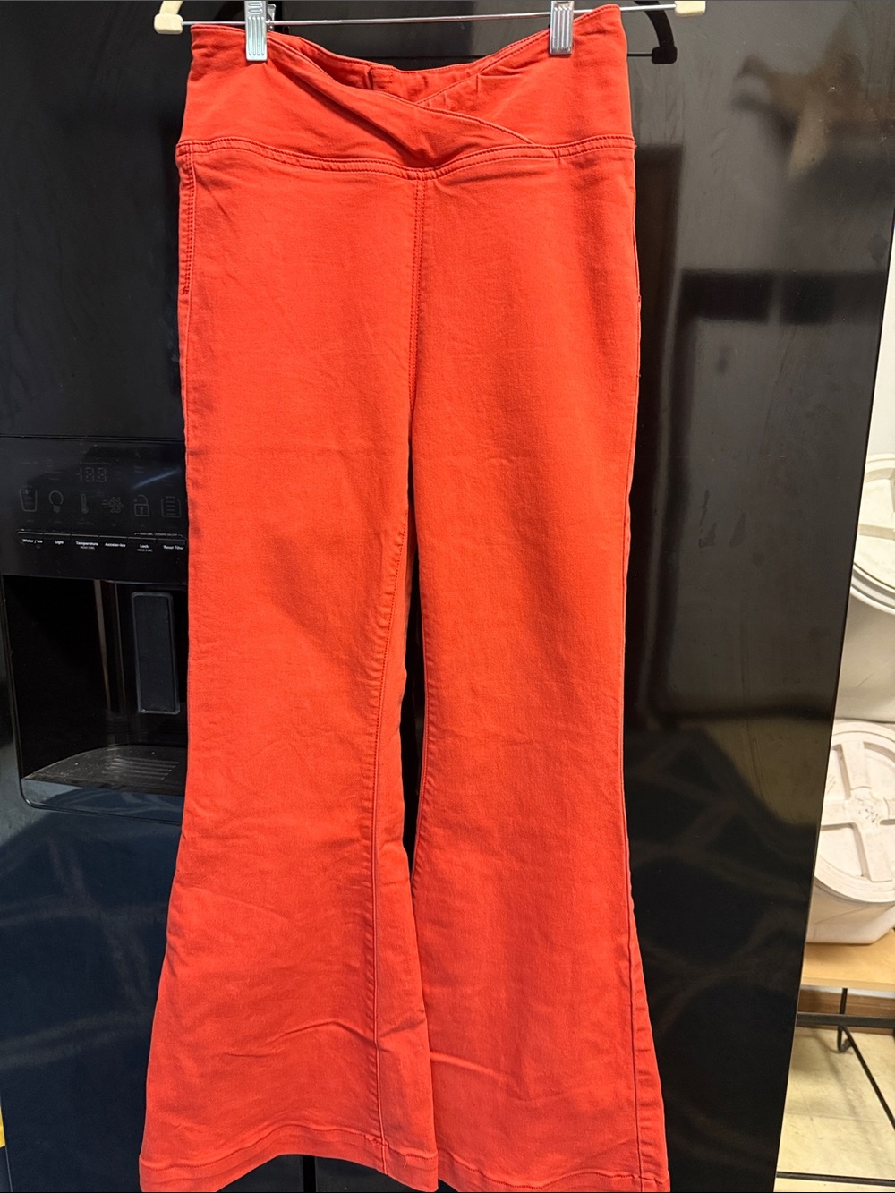Free People Women's Red Flared Jeans